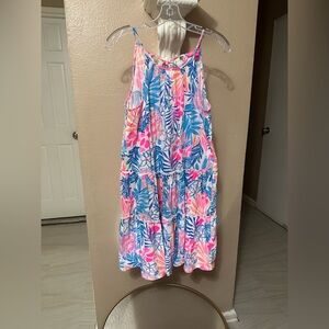 Lilly Pulitzer Pink and Blue Spaghetti Strap Sundress